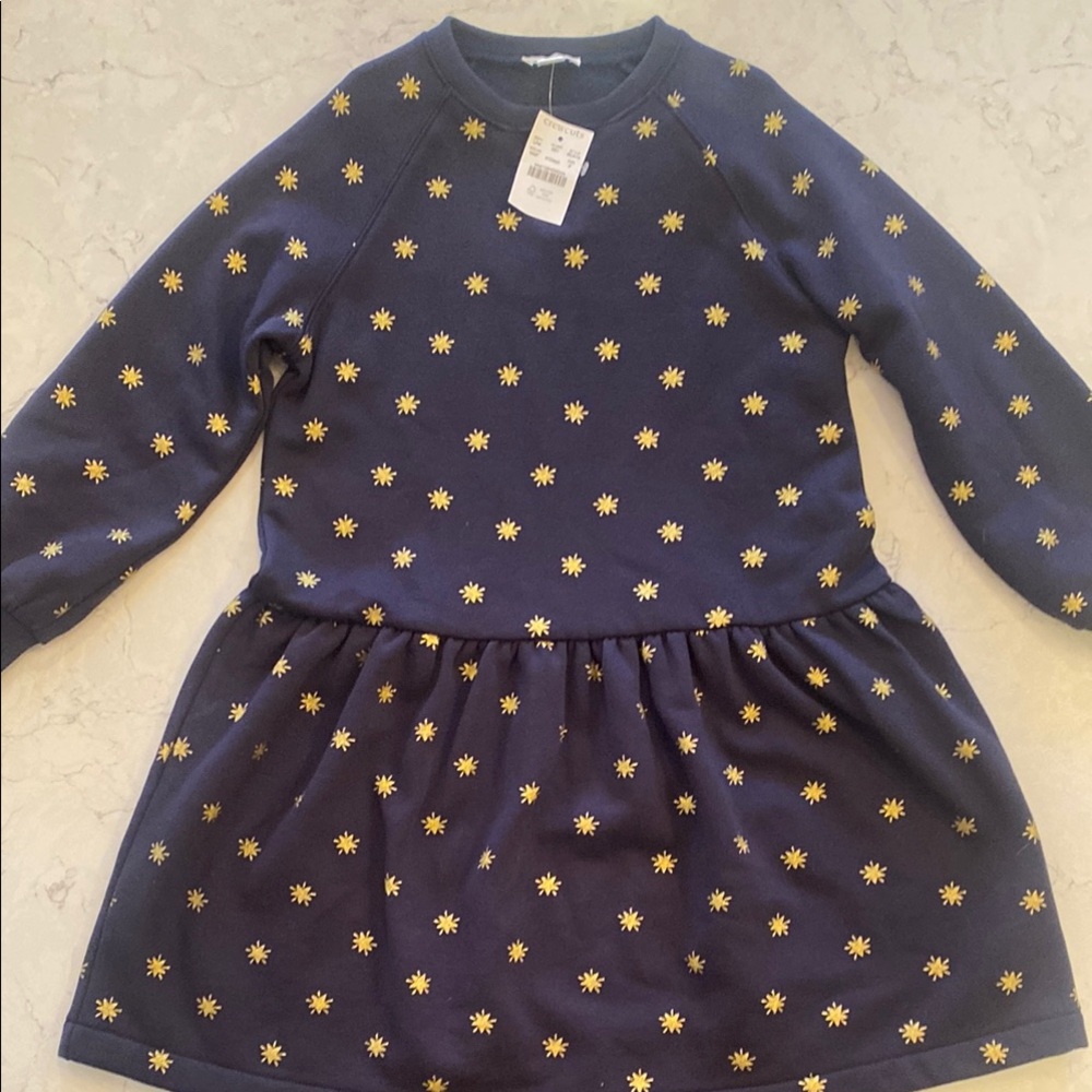Crewcuts Navy Girls Dress with Gold Stars - New with tags